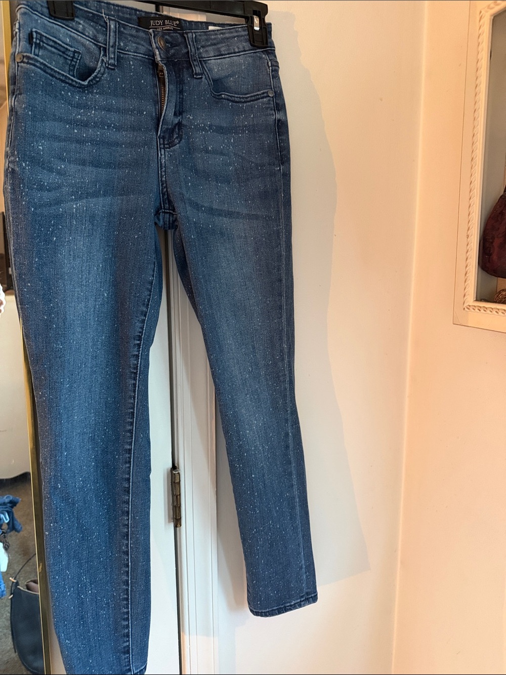 Judy Blue Speckled Mid-Dark Blue Skinny Jeans